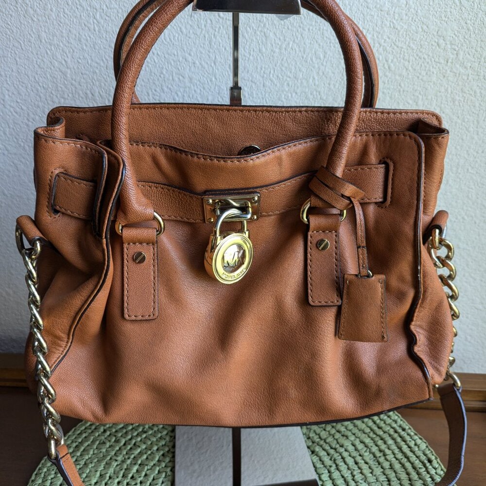 Michael Kors Hamilton East/West med Leather Satchel (brown) - Picture 2 of 7